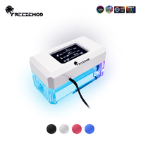 FREEZEMOD LCD przepływomierz chłodzenie cieczą termometr wielofunkcyjny AIO temperatura wykrywanie elektryczne wentylator RPW Monitor prędkości 1